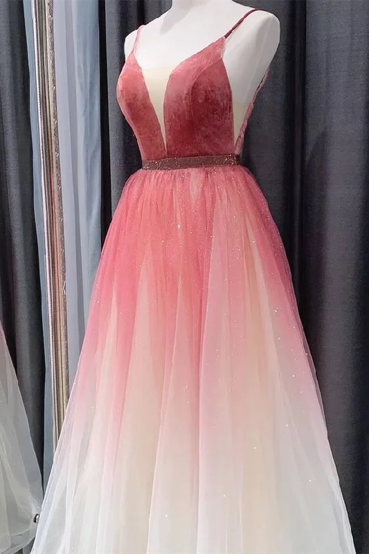 party Ombre Red Party Dress prom gowns      cg22366One Day Only – Huge Savings!