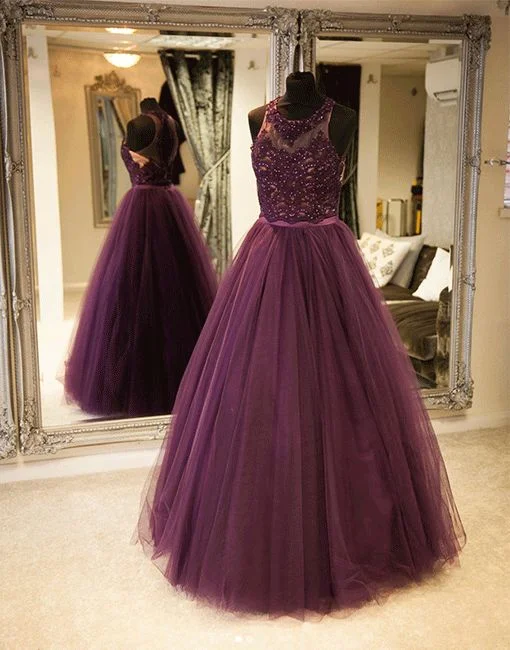 Purple tulle lace long prom dress, purple evening dress cg22249Huge Savings – Act Now! Purple tulle lace long prom dress, purple evening dress cg22249Huge Savings – Act Now!