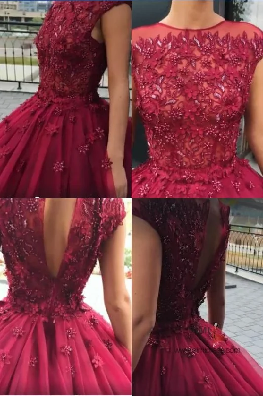 Red Tulle Ball Gown Prom Dress With Appliques, Sweet 16 Dress, Quinceanera Dresses cg22322Lowest Prices Guaranteed! Red Tulle Ball Gown Prom Dress With Appliques, Sweet 16 Dress, Quinceanera Dresses cg22322Lowest Prices Guaranteed!