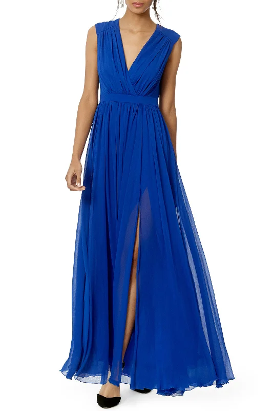 Royal Blue Chiffon Evening Formal Dress with Covered BackSave More When You Shop More! Royal Blue Chiffon Evening Formal Dress with Covered BackSave More When You Shop More!