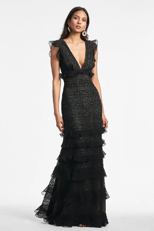 Sachin & Babi Serafina Gown in BlackSpecial Discounts Inside!