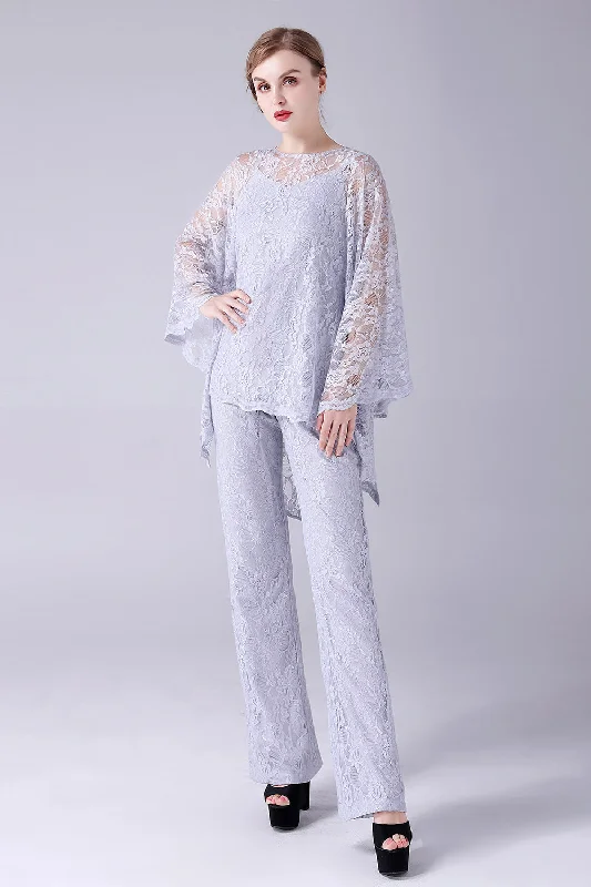 Silver 3 Pieces Long Sleeves Mother of the Bride Pant SuitsYour Best Deals Are Here! Silver 3 Pieces Long Sleeves Mother of the Bride Pant SuitsYour Best Deals Are Here!