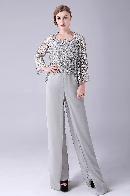 Sliver Jumpsuit/Pantsuit Separates Lace Chiffon Mother of the Bride DressGet the Best for Less! Sliver Jumpsuit/Pantsuit Separates Lace Chiffon Mother of the Bride DressGet the Best for Less!
