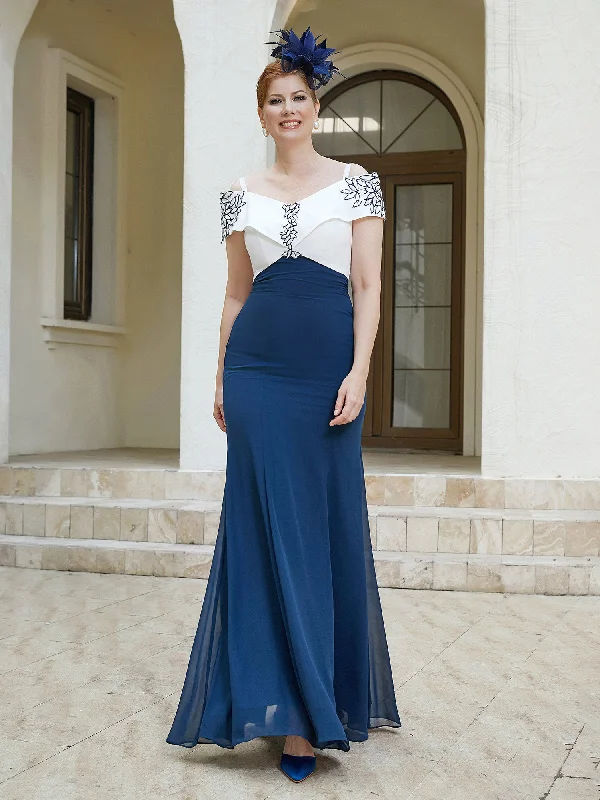 Spaghetti Straps Applique Two-Toned Dress Navy BlueDon’t Wait – Shop Today!
