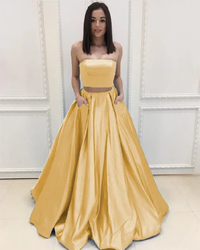 Two Piece Prom Dresses Long Yellow Chic Prom Dress cg22319Exclusive Savings This Week! Two Piece Prom Dresses Long Yellow Chic Prom Dress cg22319Exclusive Savings This Week!