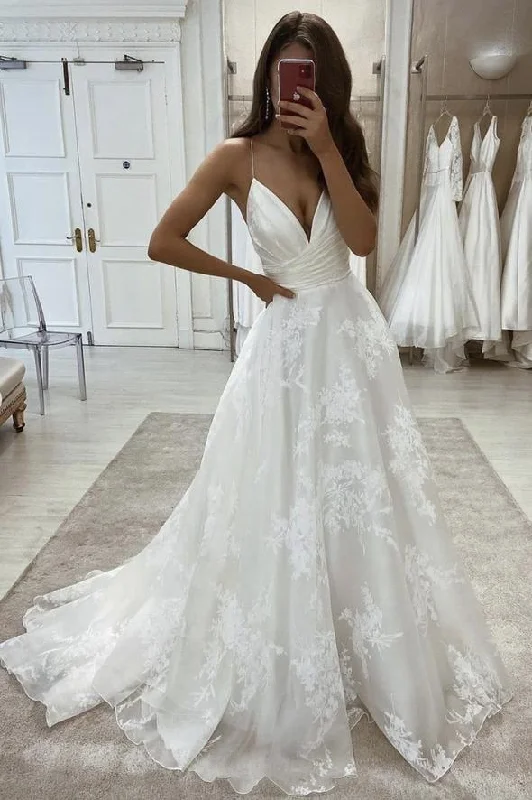 White lace tulle long A line prom dress evening dress cg22373Your Dream Deal is Here! White lace tulle long A line prom dress evening dress cg22373Your Dream Deal is Here!