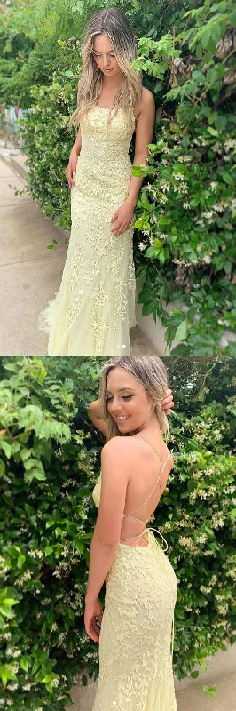 Yellow tulle lace backless long evening dress, yellow prom dress cg22307Don’t Wait – Deals Won’t Last! Yellow tulle lace backless long evening dress, yellow prom dress cg22307Don’t Wait – Deals Won’t Last!