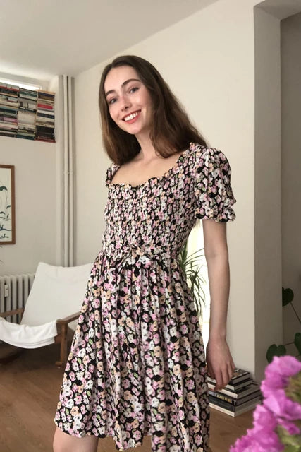 Flower Guiped Mini DressExclusive Savings This Week!
