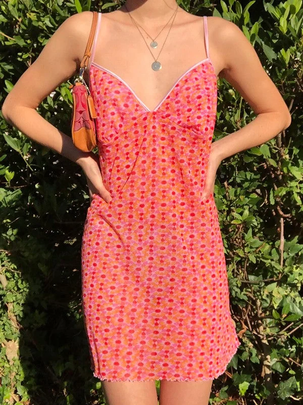 BerryBetty - Mesh Floral Mini DressBest Price of the Season!