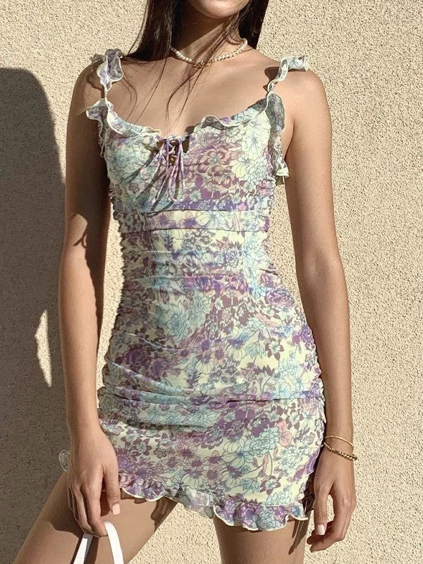 BerryBetty - Ruffle Trim Floral Mini DressToday’s Deals, Tomorrow’s Regrets!
