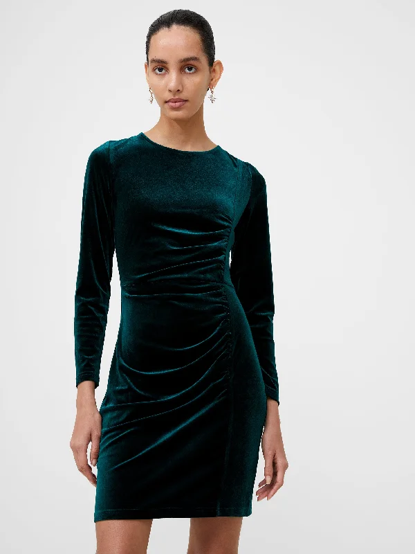 Velvet Long Sleeve Mini DressEverything Must Go!