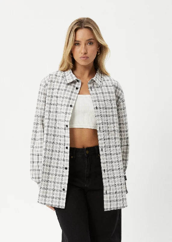 AFENDS Womens Leo - Check Shirt - Black / WhiteShop Smart, Save Big!