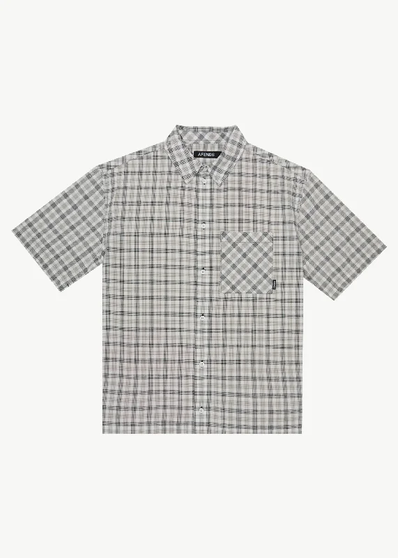 AFENDS Mens Leo - Short Sleeve Shirt - Black / WhiteOnly a Few Left – Order Now!