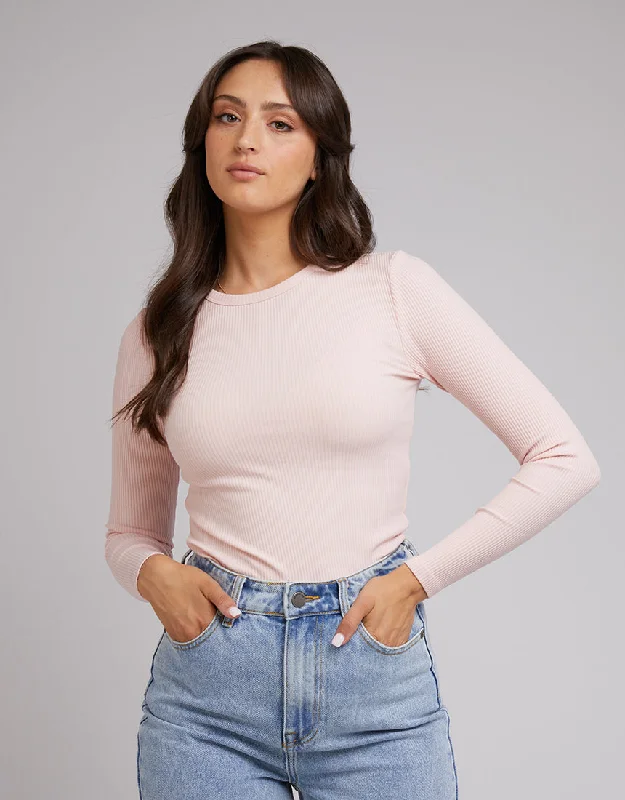 All About Eve Rib Baby Long Sleeve Tee Pale PinkOne Click Away from Big Savings!