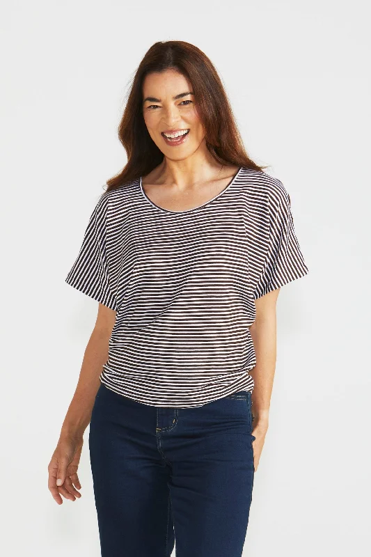 Betty Basics Maui Tee Nutmeg StripeGet the Best for Less!