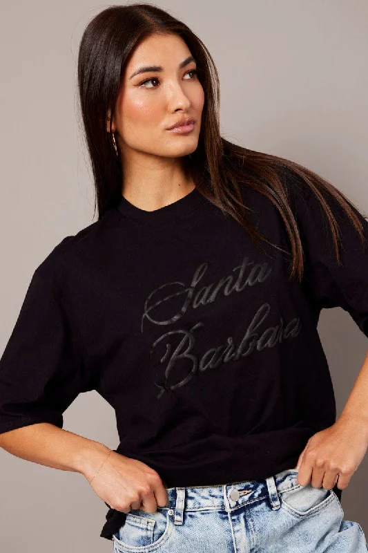 Black Graphic Tee Short SleeveOne Day Only – Huge Savings!