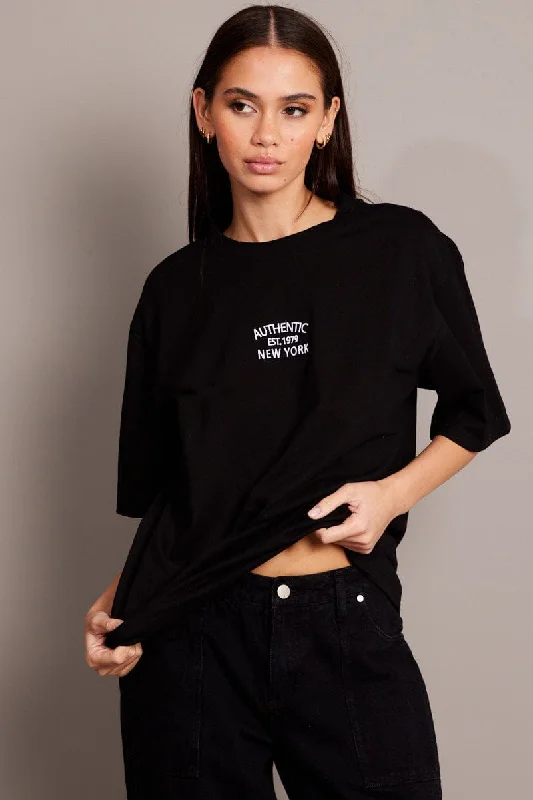 Black Graphic Tee Short SleeveThe Best Offers Are Here!