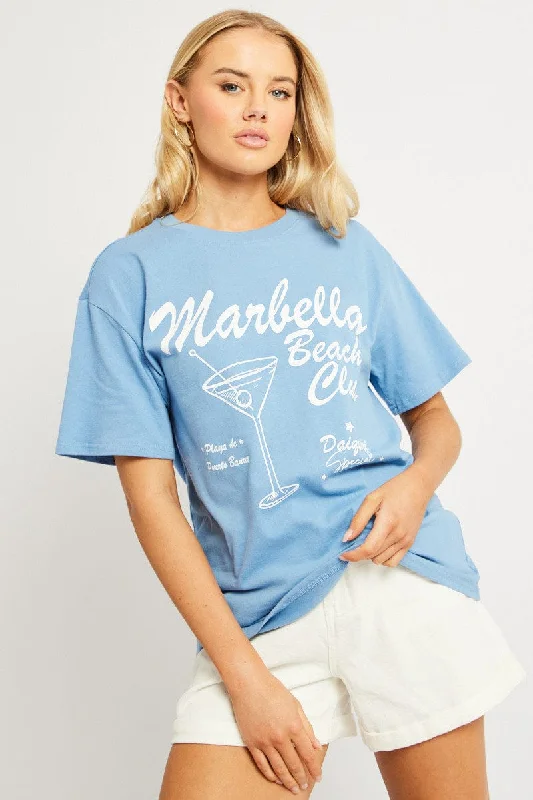 Blue Graphic Tee Short SleeveToday Only – Don’t Miss It!
