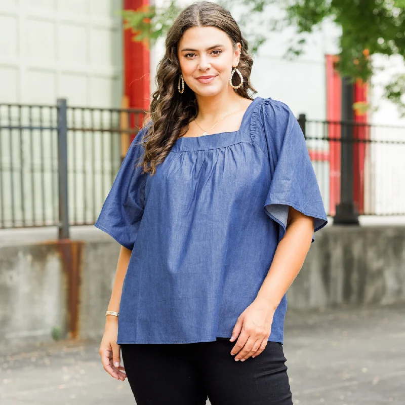 Blue Jean Babe Top, Medium WashSteals and Deals Await!