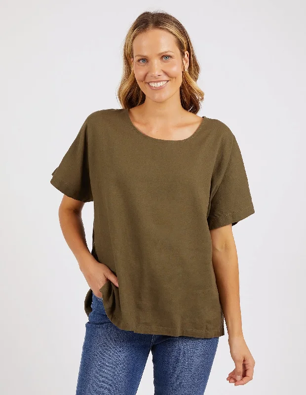 Elm Curtis Woven S/S Tee CloverYour Best Deals Are Here!