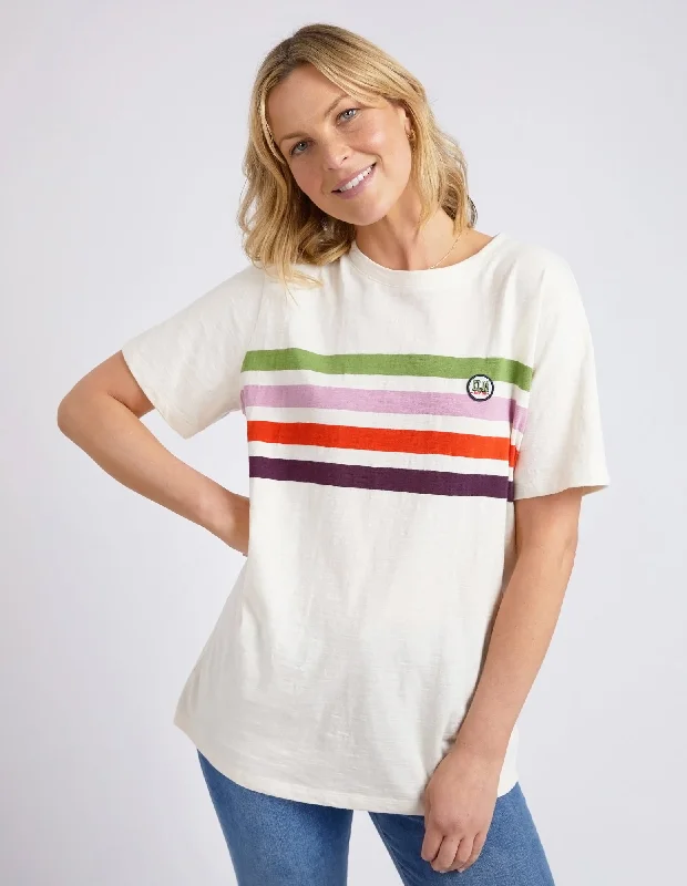 Elm Lined Up Tee PearlHot Deals You Can’t Resist!