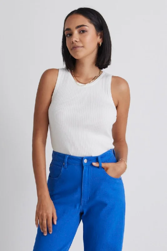 Envy White Rib Cut Away TankGet More for Less!