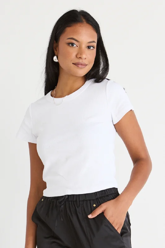 Ever White Longer Baby Rib TeeEverything Must Go!