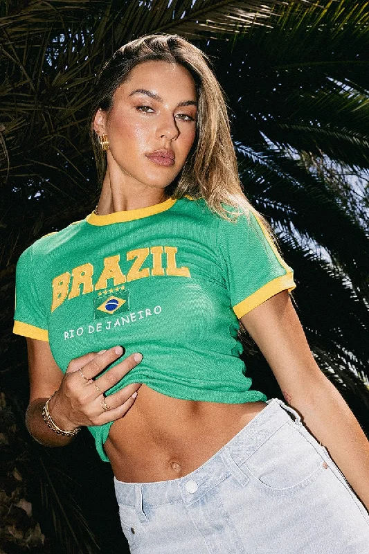 Green Graphic Tee Short SleeveGet Ready to Save!