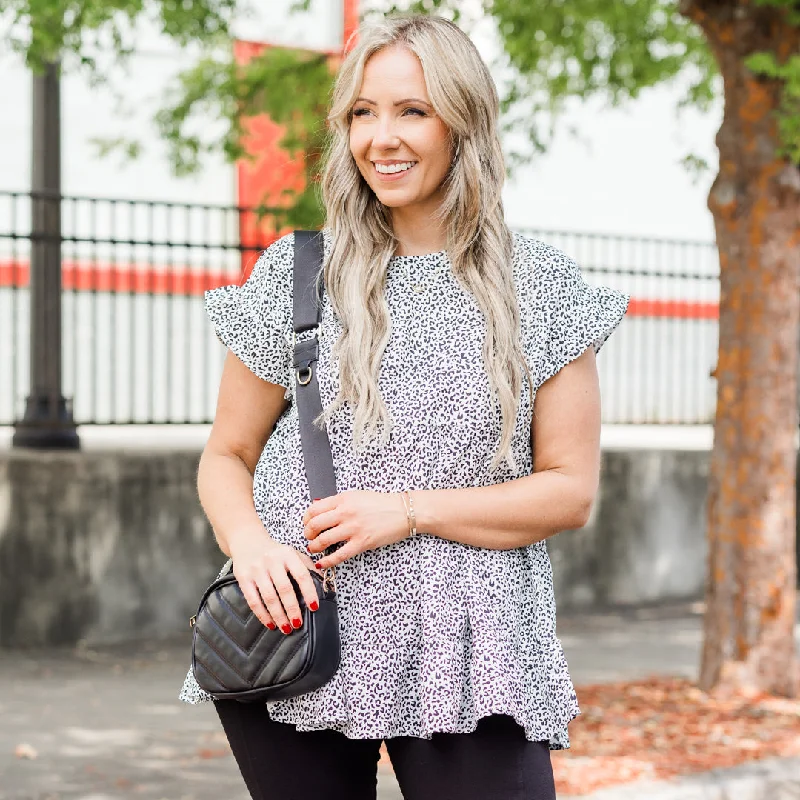 Hold That Thought Top, White-BlackSave Money, Shop Happy!