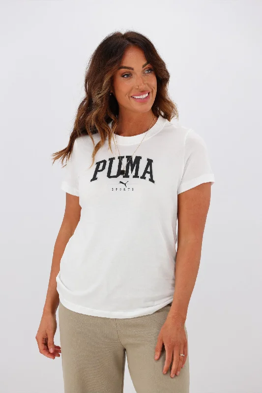 Puma Squad Graphic Tee Puma WhiteSeasonal Sale – Shop Now!