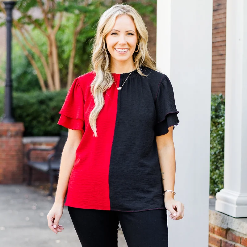 Rivalry Top, Red-BlackOnly a Few Left – Order Now!