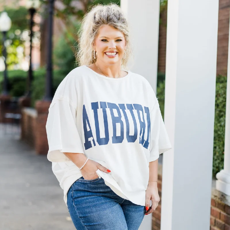 Saturday In Auburn Top, Off-WhiteInstant Savings Await!
