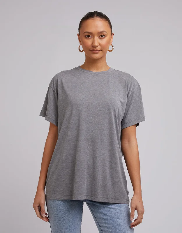 Silent Theory Harper Tee Grey MarleExclusive Offers You’ll Love!
