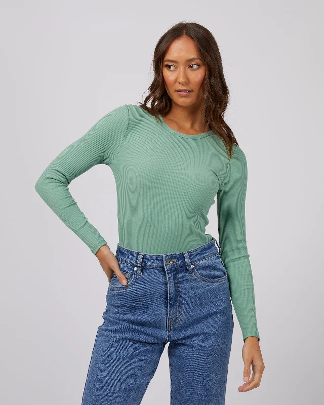 Silent Theory Rib Long Sleeve SageScore Huge Discounts Today!