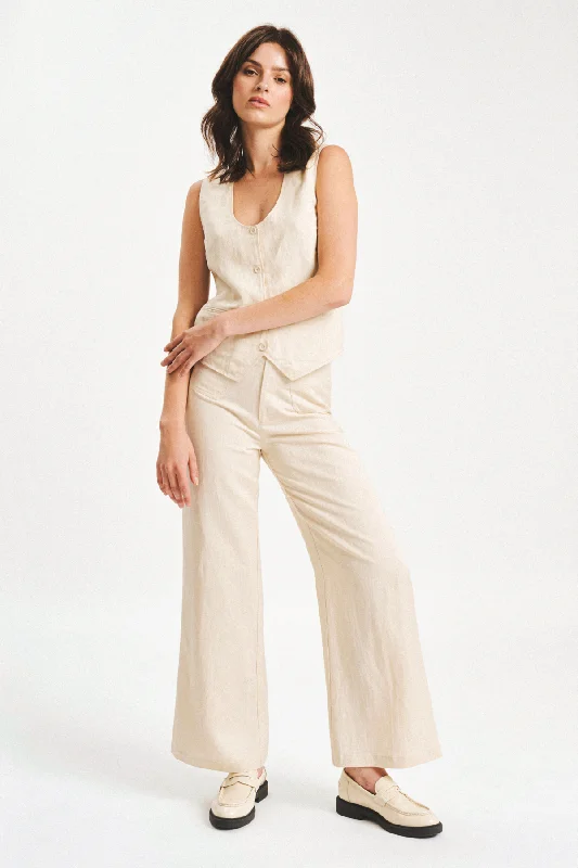 Soho Biscuit Linen VestOnly a Few Left – Order Now!