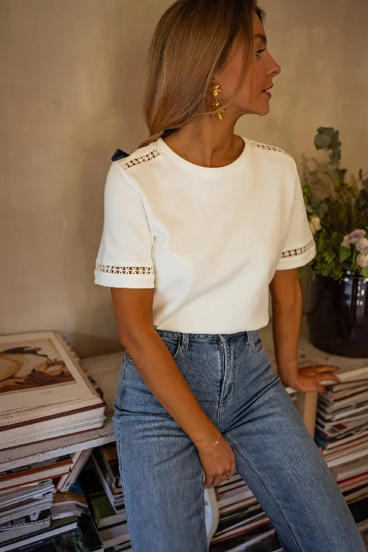 T-shirt Romina - blanc à broderieScore Huge Discounts Today!