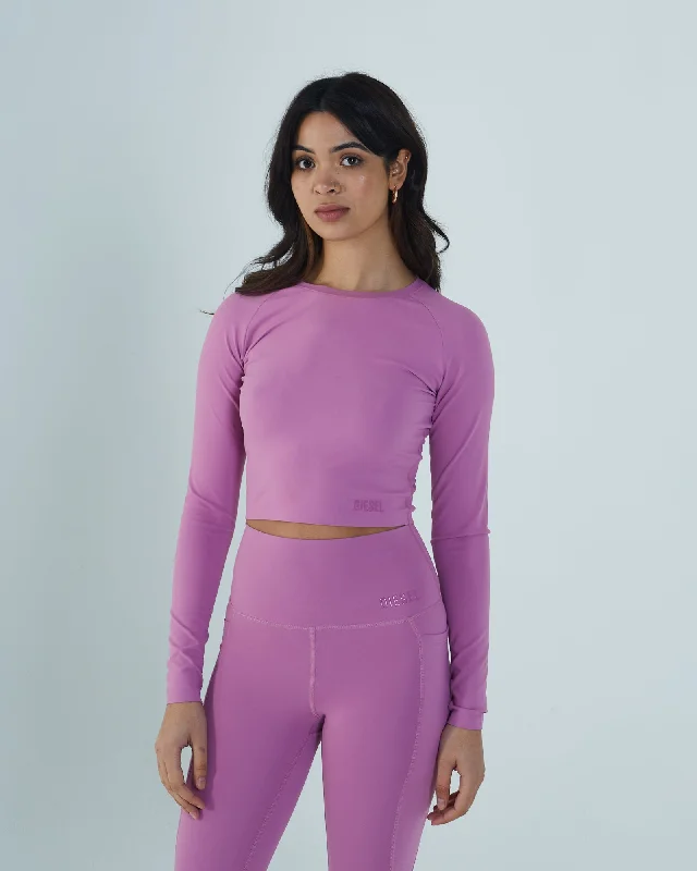 Una Crop Long Sleeve Top Purple OrchidToday Only – Don’t Miss It!
